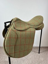 Unglaublich seltener Hackett x Cliff Barnsby Horse & Hound Tweed Sattel nur 5 hergestellt!!