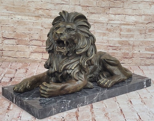 Bronze löwe skulptur king - skulptur,