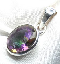 Anhänger 925 Silber fac. Mystic Topas in Orange - Pink - Grün UNIKAT NEU