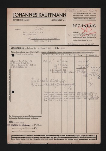 Langenargen rechnung 1948 - rechnung,