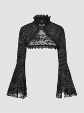 Spitze mesh bolero top - top, blumen