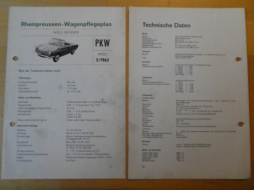 Nsu spider 1965 - spider,