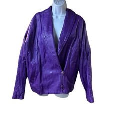 Weiss Leather Purple Jacket