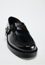 ZARA Leder-Mokassin, aktuelle Kollektion, Gr. 36 in schwarz