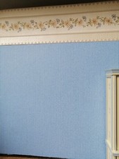 Zarte BLUMENRANKEN TAPETEN-Borte,Puppenstube,1 Lftd.Meter Lang x 6,25cm Breit