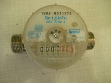 Kaltwasserzähler, neu, 1/2", 110 mm Einbaulänge, Messing, Hersteller allmess