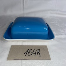 Butterdose mit Deckel Keramik Blau 