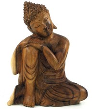 Sitzender Buddha, Holzbuddha