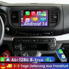 Für Peugeot Expert Citroen Jumpy Autoradio 6G+128G Android 14 Carplay DAB+ SWC