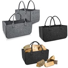 Filztaschen für kaminholz 2/4 Stück Kaminholztasche Faltbar Filzkorb für Holz