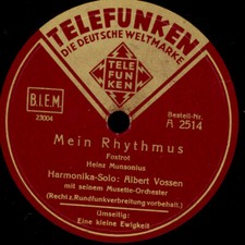 ALBERT VOSSEN m.s. MUSETTE-ORCH. Mein Rhythmus / Eine kleine Ewigkeit   S4220