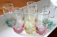 6 bunte Schnapsgläser Becher