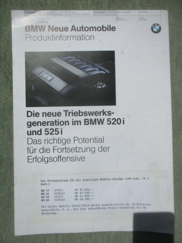 Bmw 520i 24v 525i - 520i, e34