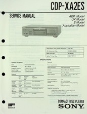 Service manual sony cdp - service, cdp-xa2es