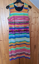 Gino Lombardi, Maxikleid, Regenbogenfarben, Gr. 42, Maße s. Text