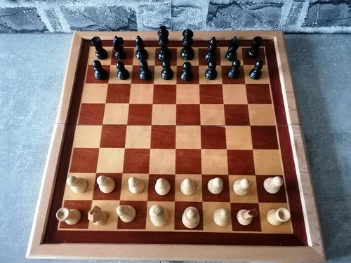 Schachspiel holzbox mit - schachspiel,