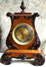 Lyrauhr, Stockuhr Biedermeier Uhr