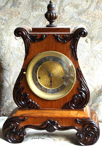 Lyrauhr stockuhr biedermeier - lyrauhr,,