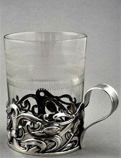 Jugendstil Teeglas 800er