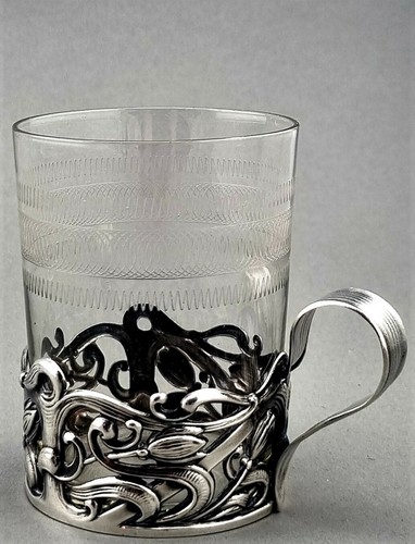 Jugendstil teeglas 800er - teeglas,