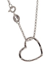 Schmuck Set: Herz-Anhänger Kette Silber 925 platiniert Diamant weiss 0,05ct Ä433