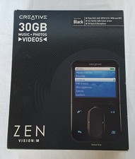 Creative Zen Vision M 30GB komplett Musik, Photos, Videos - Akku defekt.