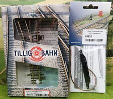 Tillig Spur TT 83324 Weiche EW1 links mit 83532 elektr. Weichenantrieb NEU+OVP!