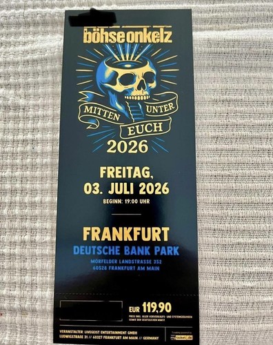 Ticket böhse onkelz - ticket,