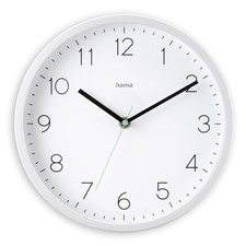 Hama Funkwanduhr Wanduhr Funkuhr DCF 25cm Analog Modern Weiß arabische Zahlen