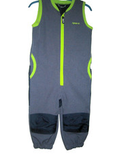 NEU: JAKO-O Softshell Anzug Overall Gr. 80/86, ärmellos, gefüttert, grau m. grün