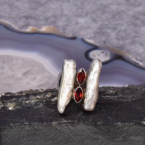 Biwa perle ring 925er silber - biwa,