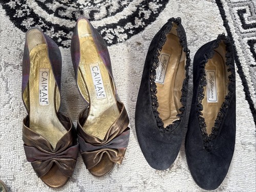 Vintage loafer echt leder - 2x,