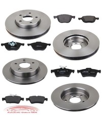 Volvo S40 II + V50 Bremsscheiben + Bremsbeläge vorne + hinten für 15" Felgen