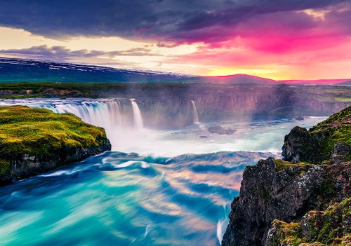 Wasserfall tapete vlies - 3d,