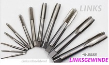 Linksgewinde Gewindebohrer Gewindeschneider M, MF HSS Handgewindebohrer ab M3