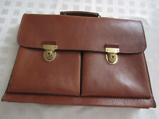 Aktentasche Leder Mittelbraun um 1960 neu hochwertig sauberste Verarbeitung