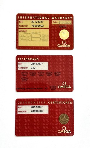 Original omega papiere - original,