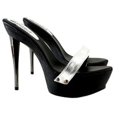 Sexy Clogs Mit Silberner