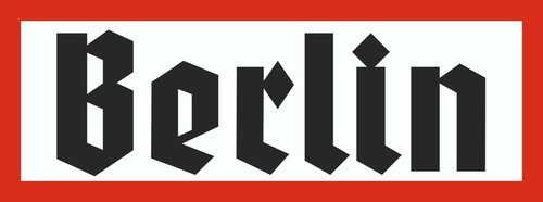 Schild berlin 34x12cm - schild,