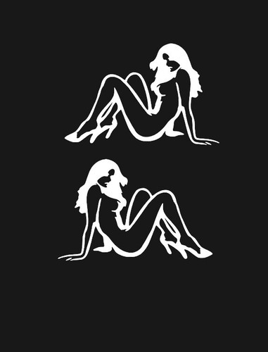 Sexy lady vinyl aufkleber - lady, x2