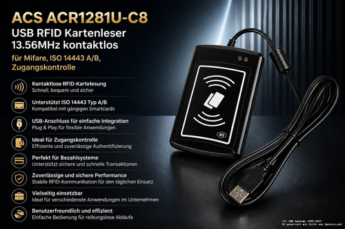Acs acr1281u usb 56mhz - acr1281u-c8, 13.56mhz
