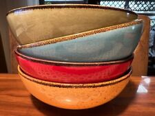 CreaTable Steinzeug Schüsseln in blau, rot, gelb, grün