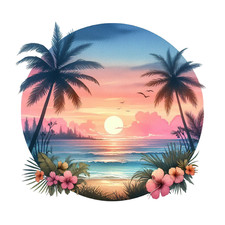 Wandtattoo Aufkleber Tropische