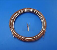 5 m + 10 m - Zwillingslitze - Doppellitze - 2 x 0,14 mm² - Braun - Weiss