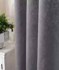 1-Gardine Thermovorhang mit Ösen/Kräuselband Samt 270g/m2 Vhsamt