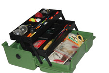 DAM ANGELKASTEN,GERÄTEKASTEN 32 x 17 x 15  MIT ZUBEHÖR # 52