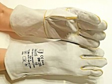 MIG-MAG Schweisser Leder Handschuhe Gr.10  KEVLAR DW303 Schweißgergerät Grill 