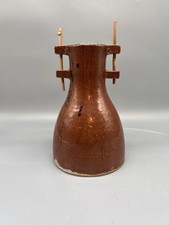 Studiokeramik Vase, abstraktem Henkeln. Möglicherweise japanisch.unterseite Mark