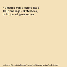 Notebook: White marble, 5 x 8