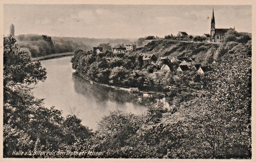 Halle saale blick vom - saale,,